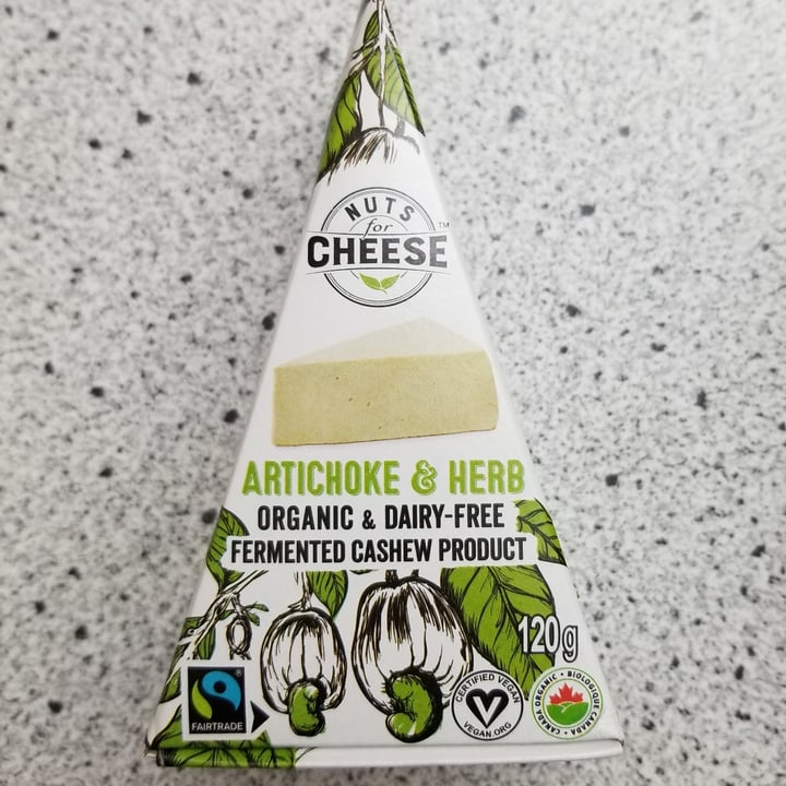 photo of Nuts For Cheese Smoky Artichoke and Herb shared by @veganonvanisle on  04 Dec 2020 - review