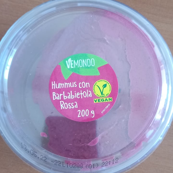 review photo of Vemondo Hummus con Barbabietola Rossa shared by @mariarosaria on 13 May 2022 - review