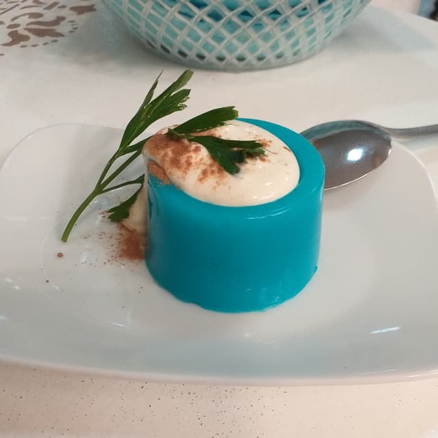 Foto do prato “Gelatina de moras”