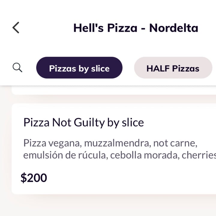review photo of Hells Pizza Nordelta Pizza Not Guilty shared by @lucialopezcanto on 22 Jan 2022 - review