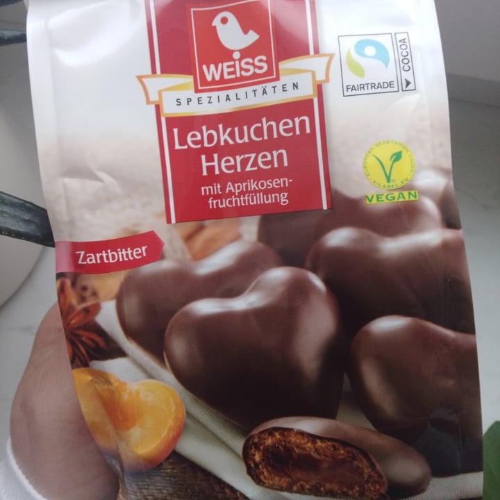 review photo of Weiss Lebkuchenherzen, gefΓΌllt shared by @gwenda on 19 Dec 2021 - review