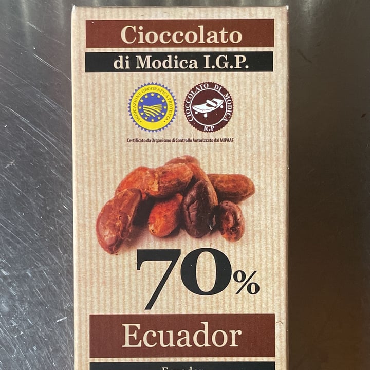 photo of Antica dolceria rizza Cioccolato Di modica I.G.P. 70% shared by @vegandrina on  14 Mar 2022 - review