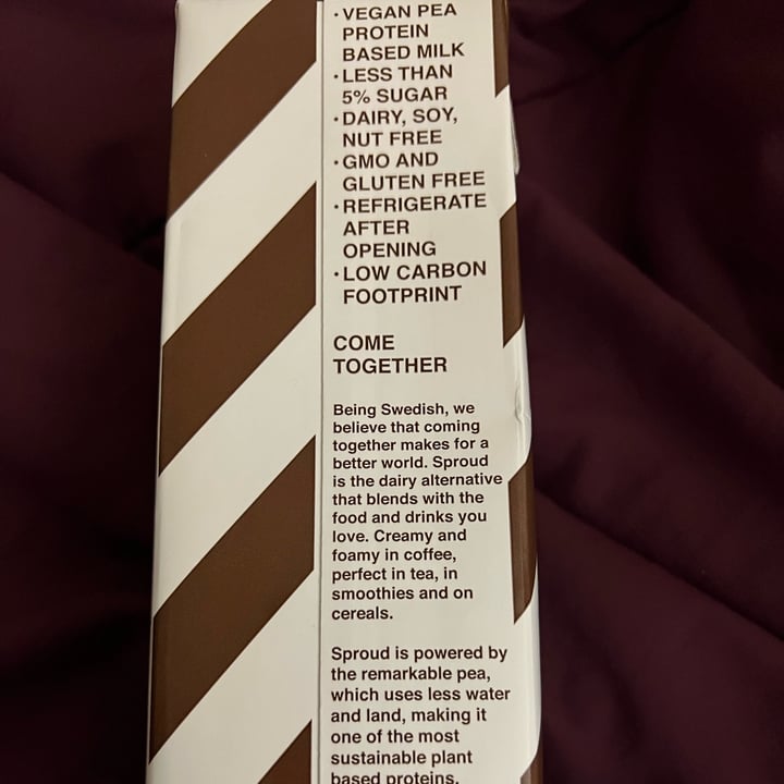 photo of Sproud Plant-Based Chocolate Milk shared by @lunachic on  06 Dec 2021 - review