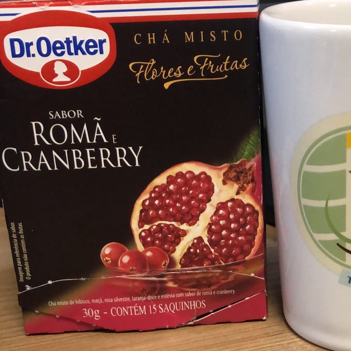 photo of Chá Dr. Oetker Cranberry chá de flores e frutas shared by @mariademiranda on  06 Aug 2022 - review