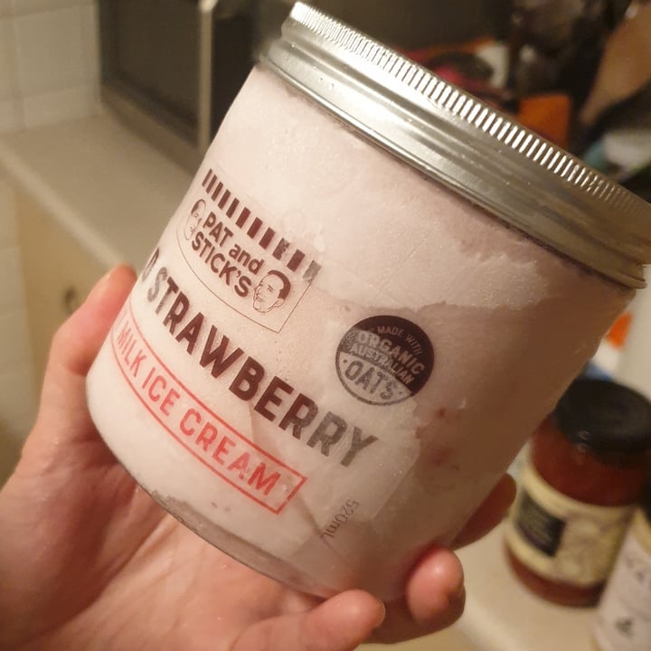 photo of The Pat and Stick Homemade Co. Wild Strawberry Oat Milk Ice Cream shared by @helmos on  27 Jun 2020 - review