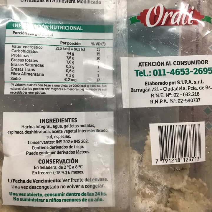 review photo of Orali Ravioles Integrales De Espinaca shared by @candeballesta on 10 Sep 2022 - review