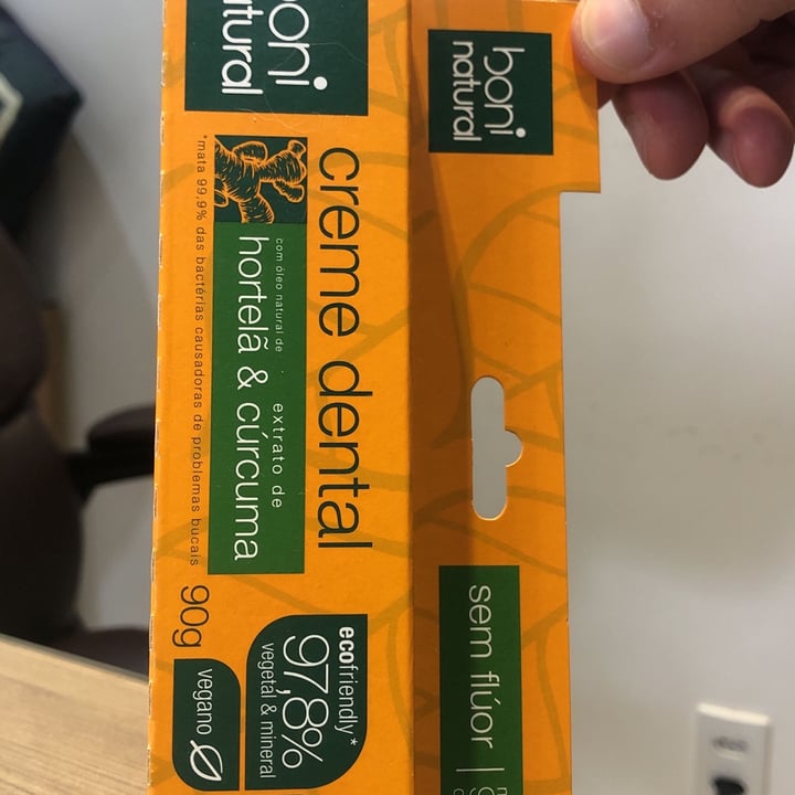 review photo of Boni natural Creme Dental De Hortelã E Cúrcuma shared by @daniela2022 on 17 Apr 2022 - review