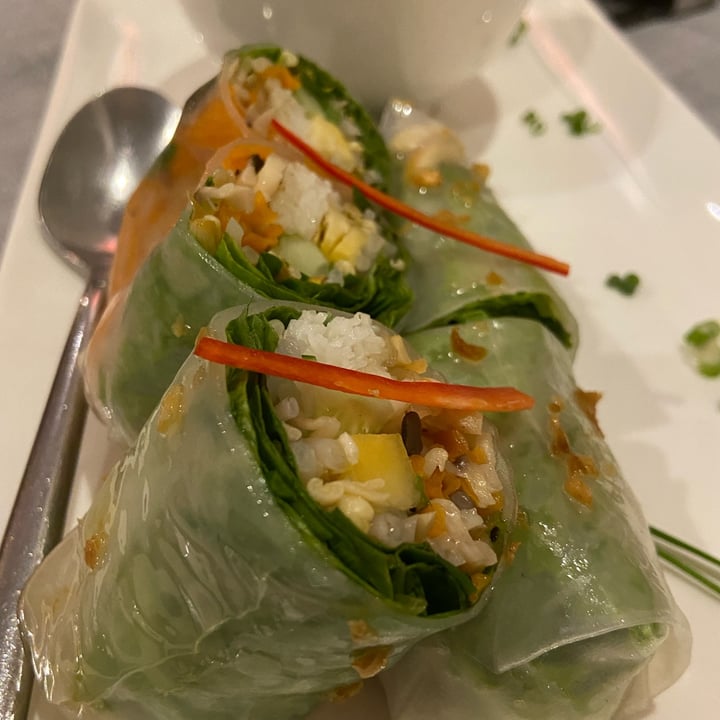 photo of Chanrey Tree Restaurant Fresh Vegetarian Spring Rolls with Peanut Dressing shared by @vegan-everafter on  13 Jun 2022 - review
