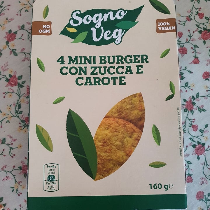 review photo of Sogno veg 4MINI BURGER CON ZUCCA E CAROTE shared by @lalla2310 on 04 Aug 2022 - review