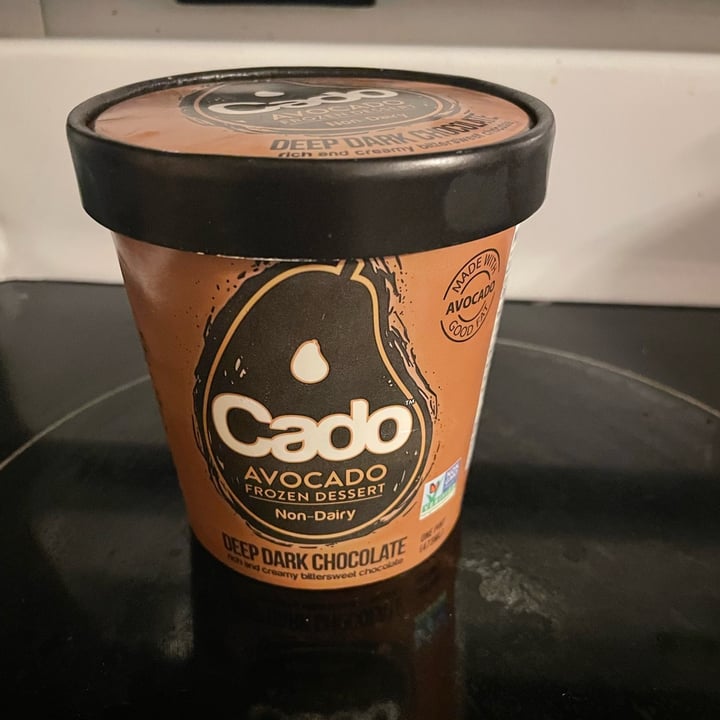 photo of Cado Avocado Ice Cream Deep Dark Chocolate Frozen Dessert shared by @thevagrantvegan on  20 Aug 2022 - review