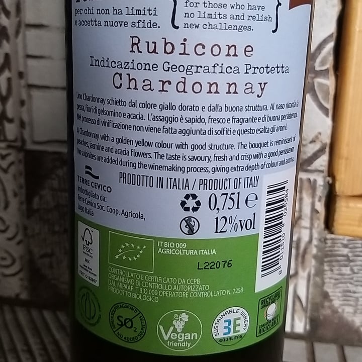 photo of Terre Cevico Rubicone Chardonnay shared by @robiarpi65 on  29 Jul 2022 - review