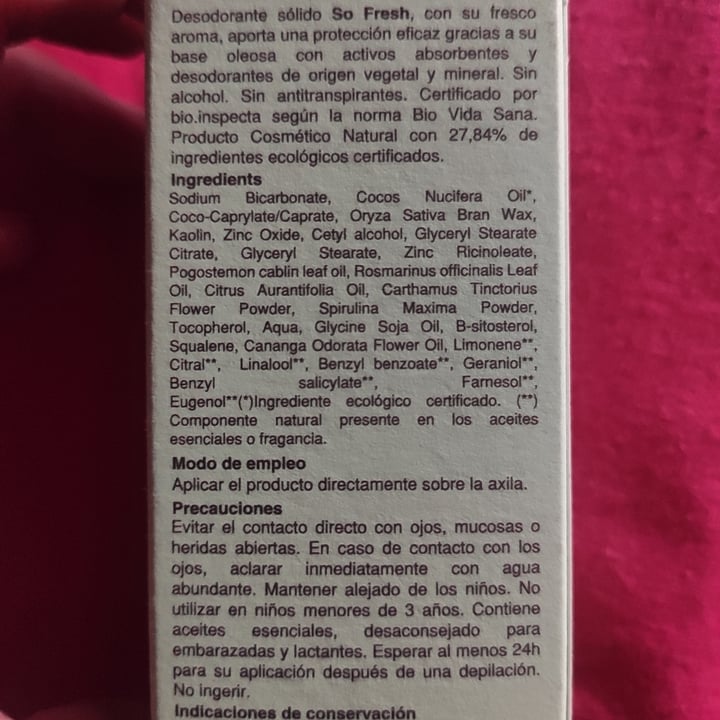 review photo of Banbu Desodorante sólido So Fresh shared by @bettt on 18 Aug 2022 - review