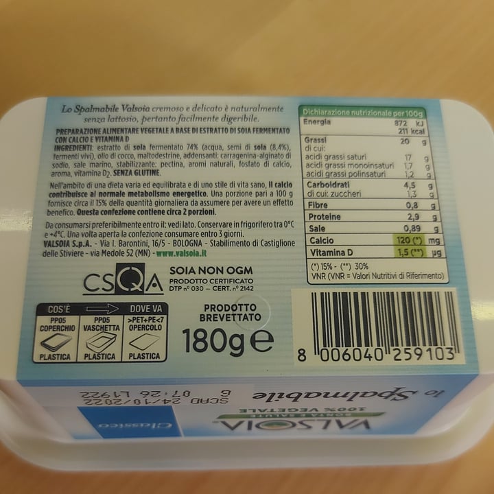 review photo of Valsoia Lo spalmabile classico shared by @bambolinosettesoli on 13 Sep 2022 - review