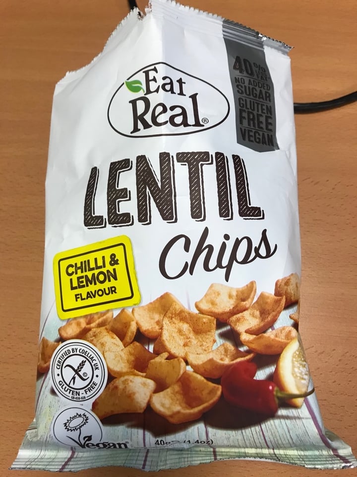 photo of Eat Real Chilli and Lemon Lentil Chips shared by @lolilore on  13 Dec 2019 - review