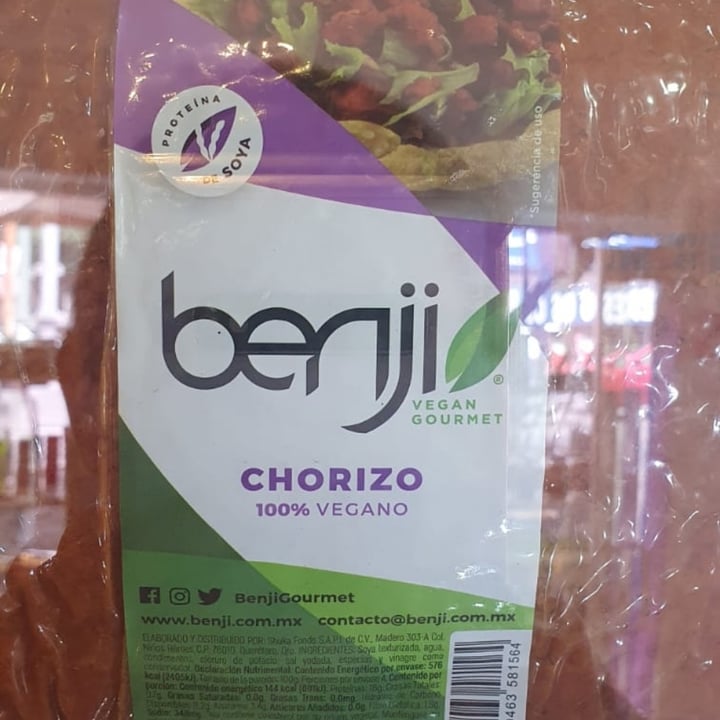 photo of Benji Vegan Gourmet Chorizo Vegano shared by @denyherrera on  26 Jun 2022 - review