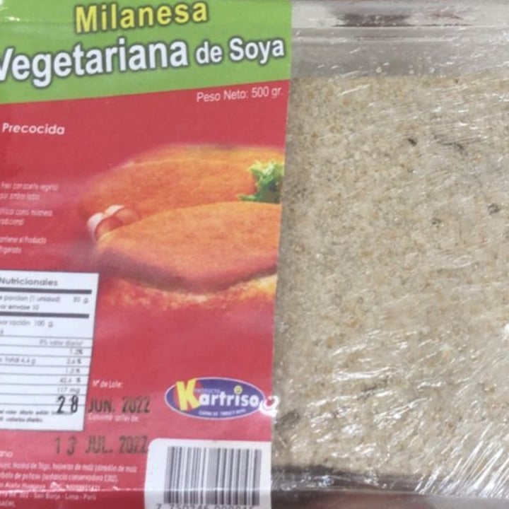 photo of Katriso Milanesa de soya shared by @vegaansoul on  01 Jul 2022 - review