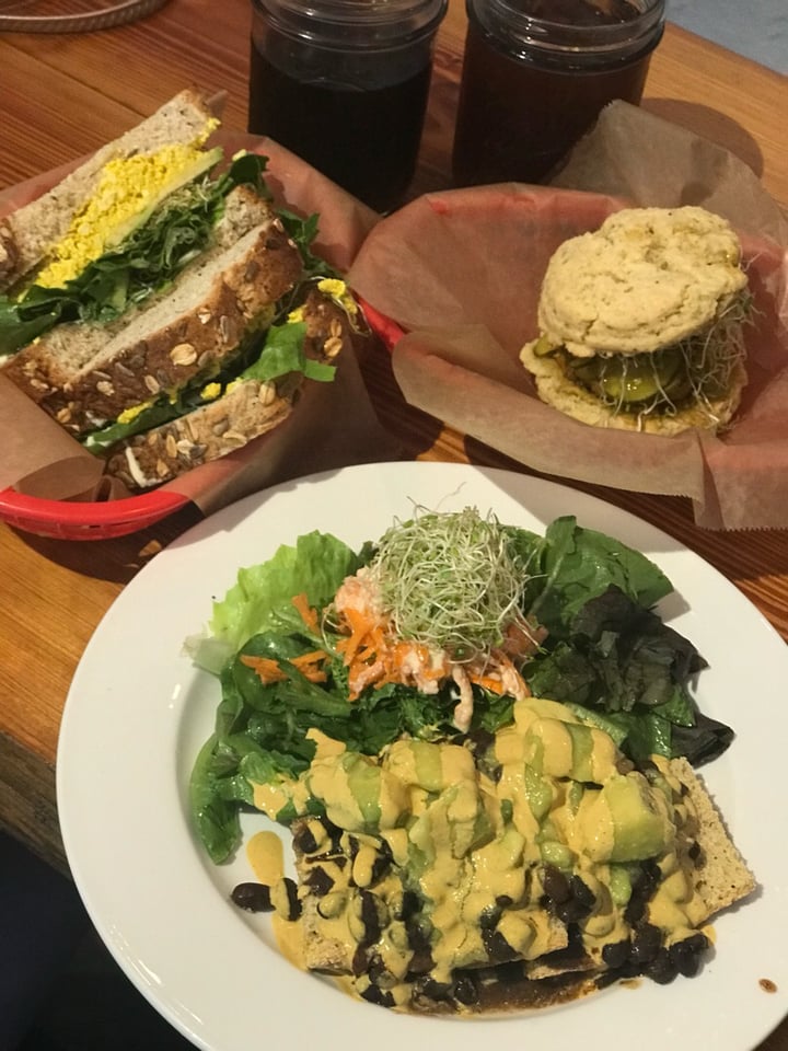 review photo of Southern Roots Filling Station Tofu Salad Sandwich shared by @bveggie on 20 Jul 2018 - review