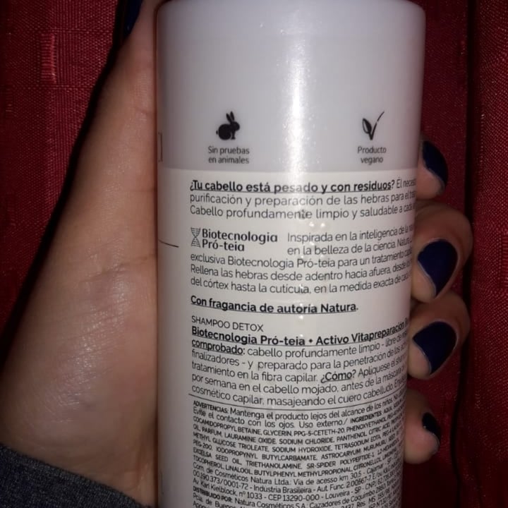 review photo of Natura Shampoo Detox Limpieza Profunda LUMINA shared by @rorro on 09 May 2021 - review