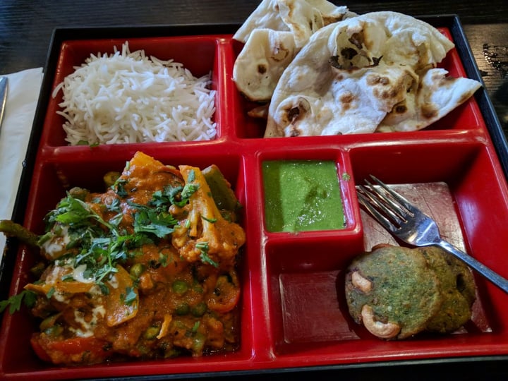 review photo of Kebabs on the Grille Assorted Veg Curry, Green Kebabs, Nan and Rice Combo shared by @mudit on 18 Jun 2019 - review