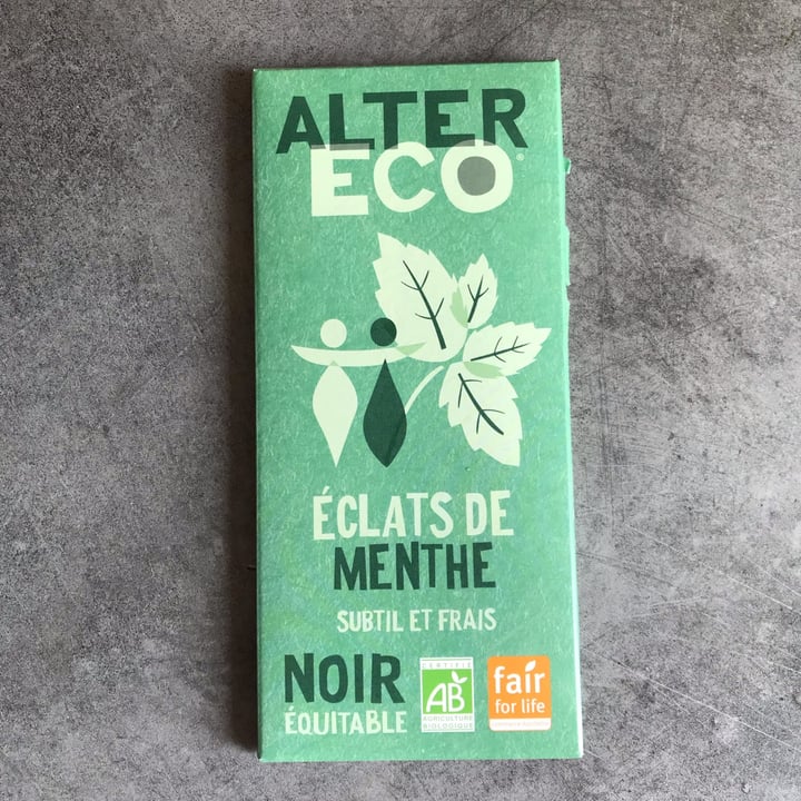 photo of Alter Eco Dark Organic Chocolate Crisp Mint shared by @traceyinfr on  17 Apr 2022 - review