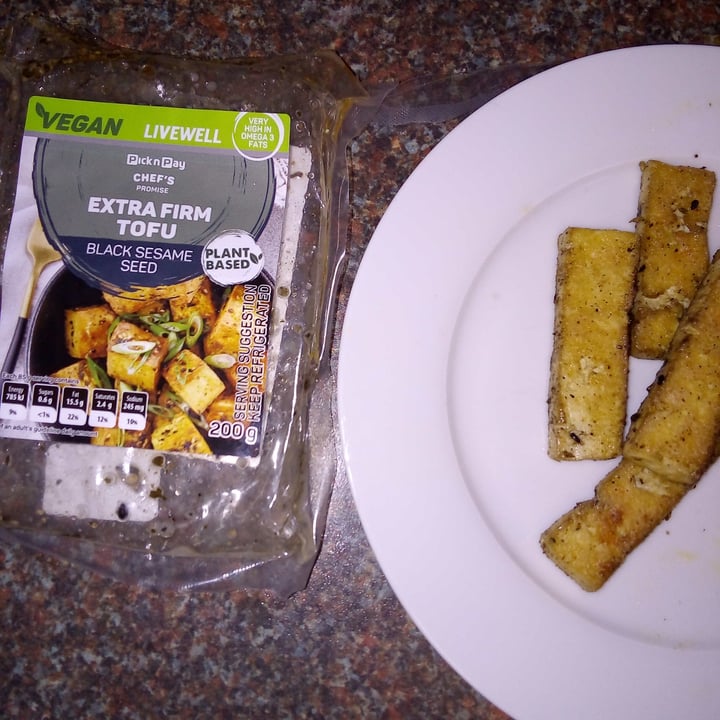 photo of Pick n Pay Black Sesame Seed Extra Firm Tofu shared by @everydayvegan on  09 Jul 2021 - review