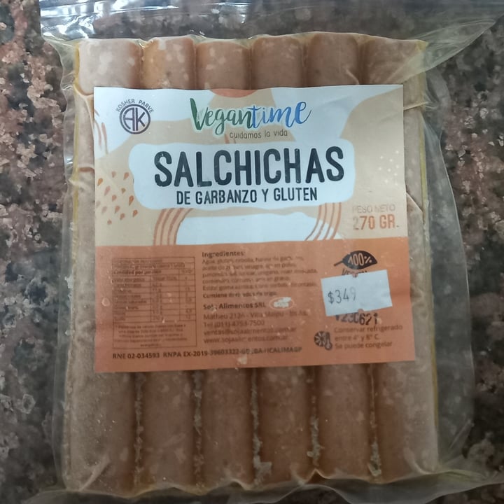 photo of Vegantime Argentina Salchichas de Garbanzo y Gluten shared by @00claribel on  31 May 2021 - review