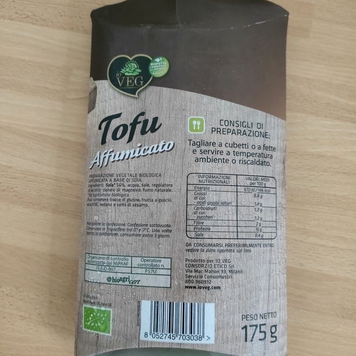 photo of ioVEG Tofu Affumicato shared by @verodna on  19 Aug 2022 - review