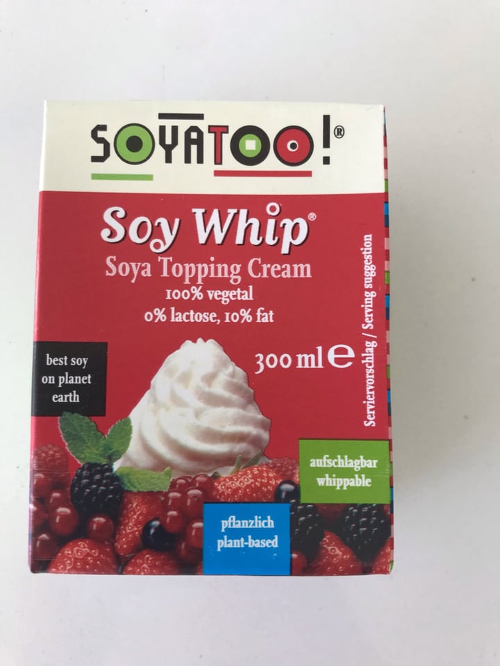 photo of Soyatoo! Soy Whip Soy Topping Cream shared by @lindy on  25 Aug 2019 - review