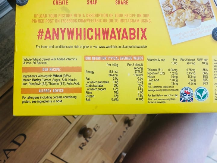photo of Weetabix Whole Grain Cereal shared by @wonderpuch03 on  21 Apr 2020 - review