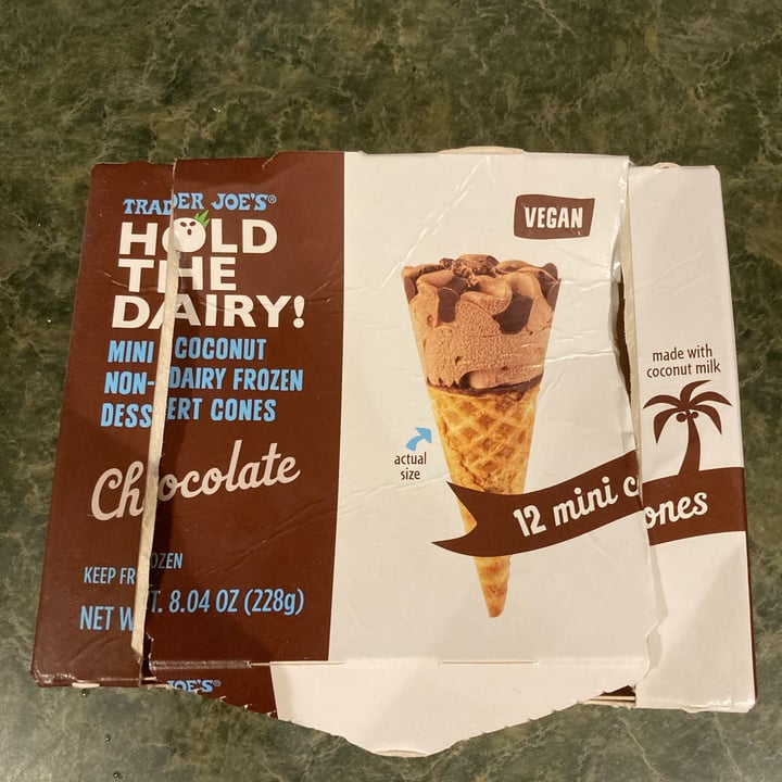 photo of Trader Joe's Hold the Dairy Mini Coconut Non-Dairy Frozen Dessert Cones shared by @tammydillon on  17 May 2022 - review