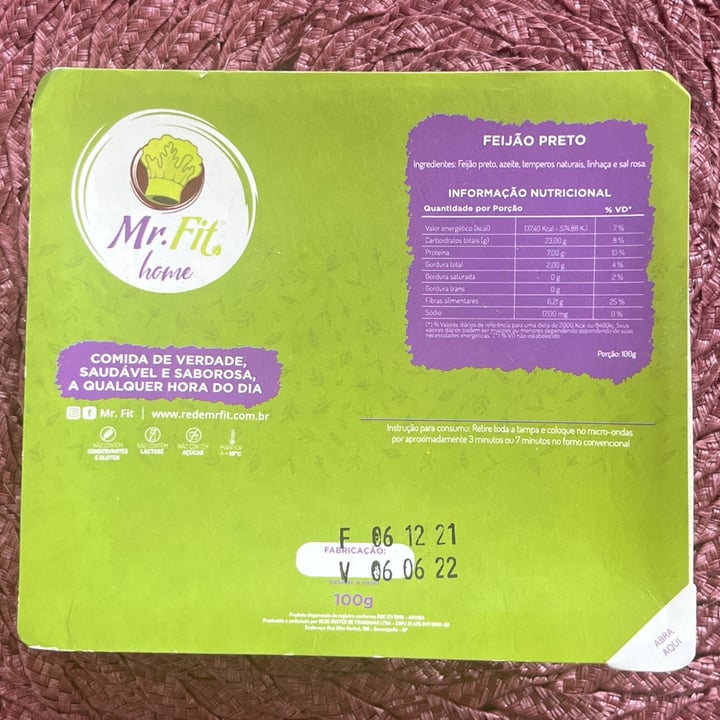 photo of mr fit Mr Fit Feijão Preto shared by @patynicastro on  05 May 2022 - review
