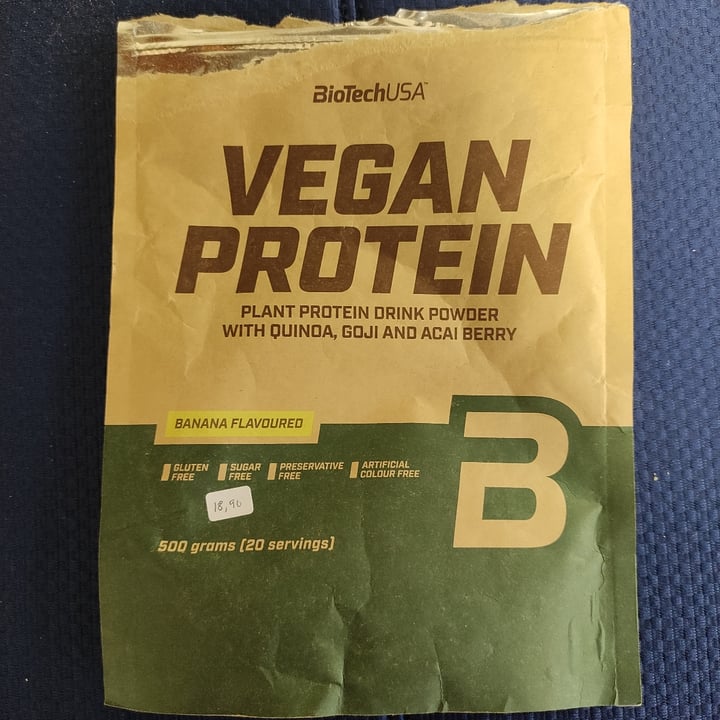 photo of BioTechUSA vegan protein banana flavoured shared by @iruchinha on  29 Oct 2022 - review