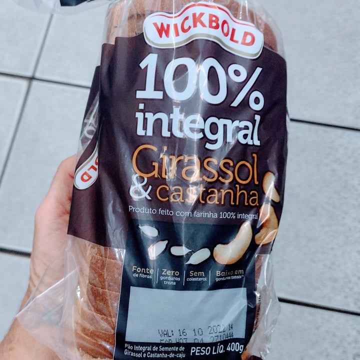 photo of Wickbold 100% Integral Girassol & Castanha shared by @teresadelgado on  30 Sep 2022 - review