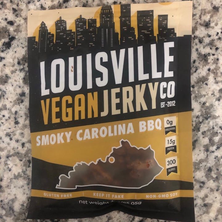 photo of  Louisville Vegan Jerky Co. Smoky Carolina BBQ shared by @lovetower22forever on  13 Jan 2021 - review