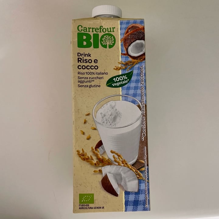 photo of Carrefour Bio Bevanda Vegetale A Base Di Cocco E Riso shared by @alexre on  31 Aug 2022 - review