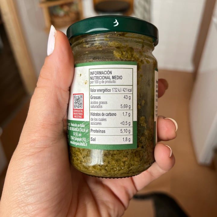 review photo of Bio Organica Italia Pesto basílico vegano shared by @elisalu on 19 Jul 2022 - review
