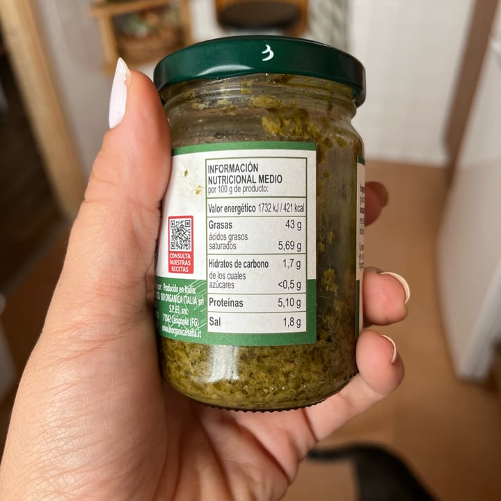 photo of Bio Organica Italia Pesto basílico vegano shared by @elisalu on  19 Jul 2022 - review