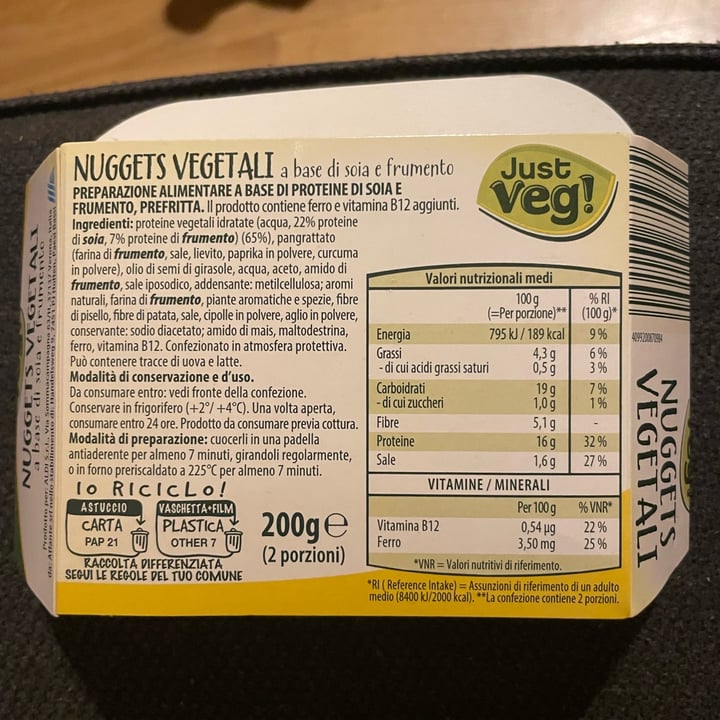 review photo of Just Veg! (ALDI Italy) Nuggets Vegetali shared by @rossanagolia on 04 Jul 2022 - review