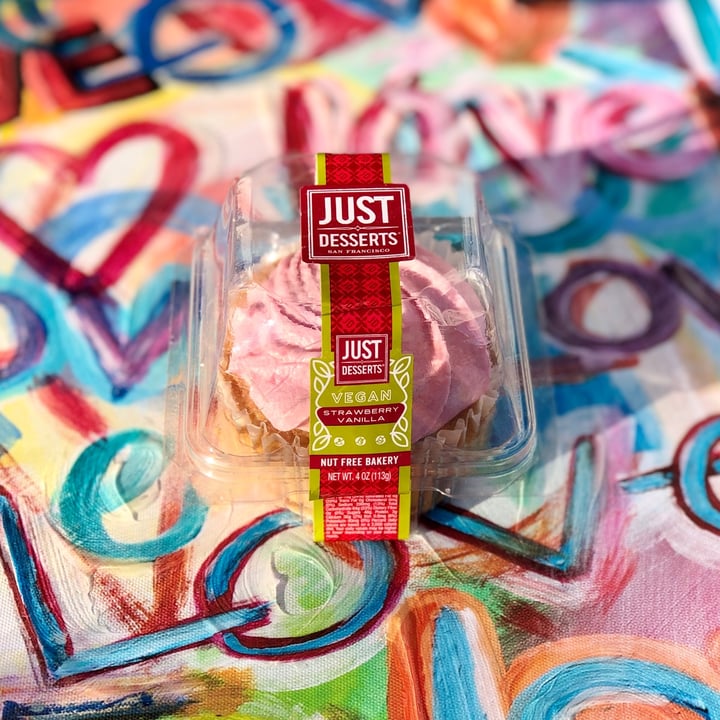 photo of Just Desserts San Francisco Vegan Strawberry Vanilla Cupcakes shared by @alexanicole on  09 Feb 2022 - review