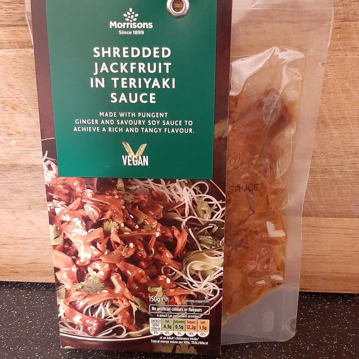 photo of Morrisons Teriyaki Shredded Jackfruit shared by @veganema on  03 Mar 2021 - review