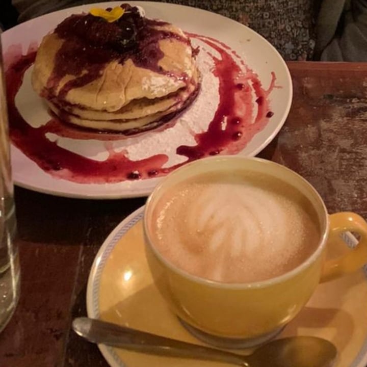 review photo of PLANT Cafe & Bar Pancakes With Cherry Compote shared by @clstewart93 on 03 Mar 2020 - review