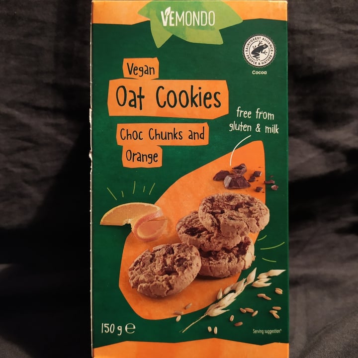 photo of Vemondo Vegan Oat Cookies Choc Chunks And Orange shared by @greyalice on  20 Jun 2022 - review