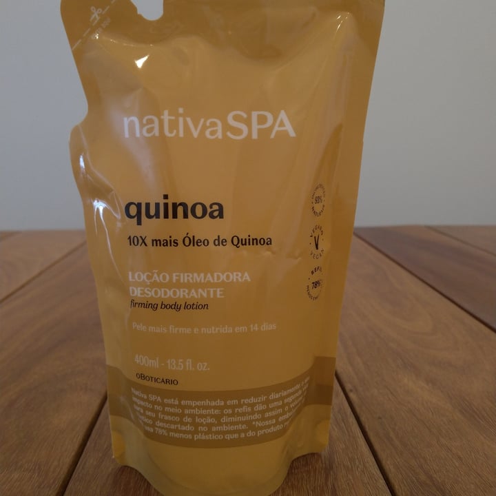 photo of O Boticário Refil locao firmadora Nativa SPA Quinoa shared by @andreiajss on  11 Oct 2022 - review