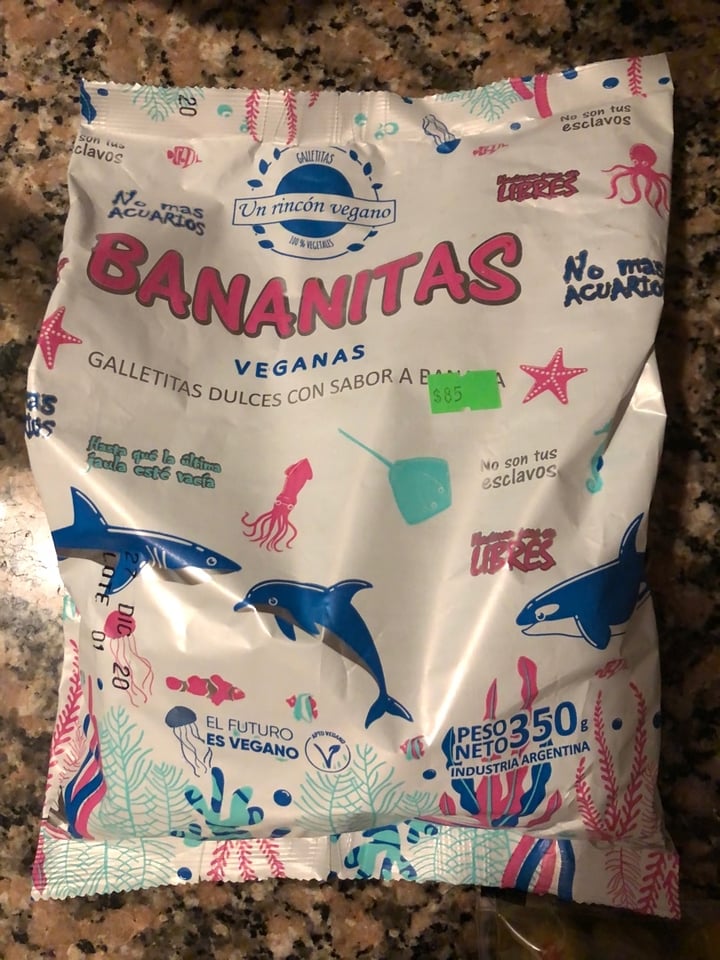 review photo of Un Rincón Vegano Bananitas Galletitas Dulces con sabor a Banana shared by @luchiesti on 08 Mar 2020 - review