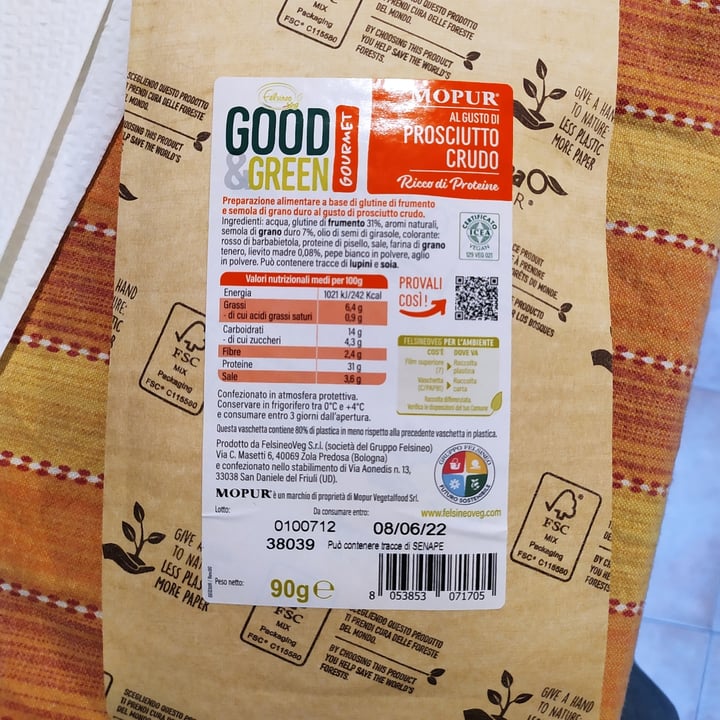 review photo of Good & Green Affettato vegetale al prosciutto crudo shared by @aletheya on 22 Apr 2022 - review