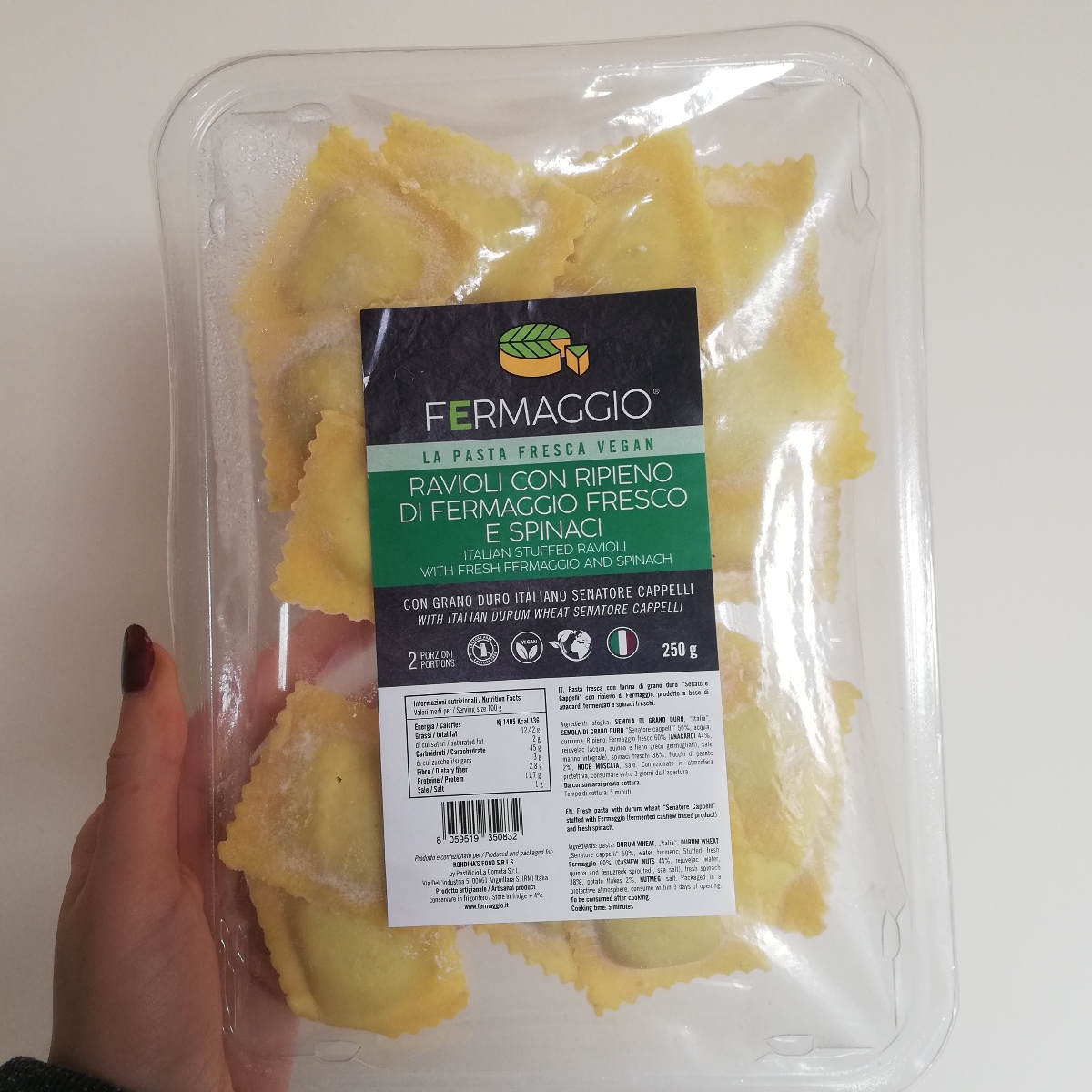 Ravioli fermaggio e spinaci from Fermaggio - Vegan Product Reviews ...