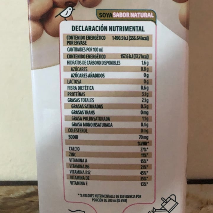 photo of Ades Leche de Soja sabor Natural shared by @sofiariverag on  28 Jul 2021 - review