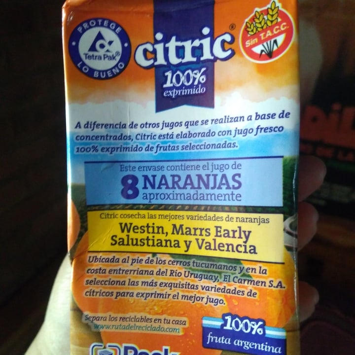 photo of Citric Jugo de naranja Con Pulpa shared by @valplunk on  01 Apr 2021 - review