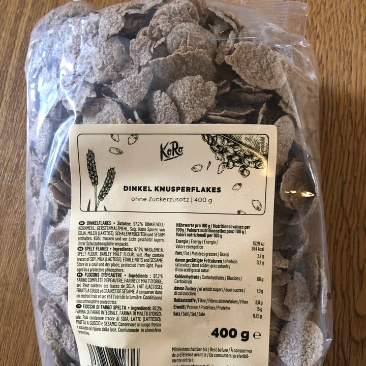 review photo of Koro Bio dinkelflakes, fiocchi di farro shared by @lisapirovano on 13 Apr 2022 - review