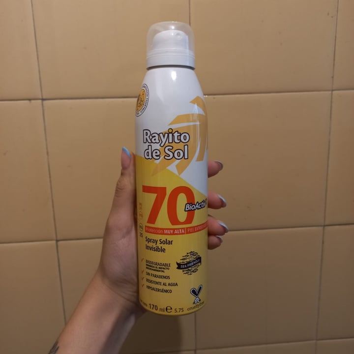 photo of Rayito de Sol Aerosol protector 70 shared by @mirianmaza on  06 Dec 2021 - review